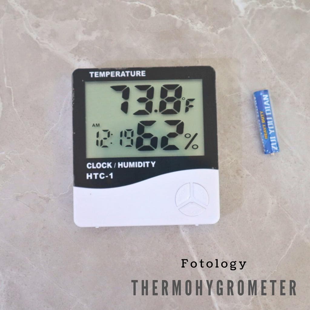 Fotology Thermohygrometer Digital HTC1 HTC2 Thermometer Pengukur Kelembaban Ruangan