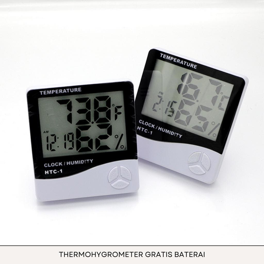 Fotology Thermohygrometer Digital HTC1 HTC2 Thermometer Pengukur Kelembaban Ruangan