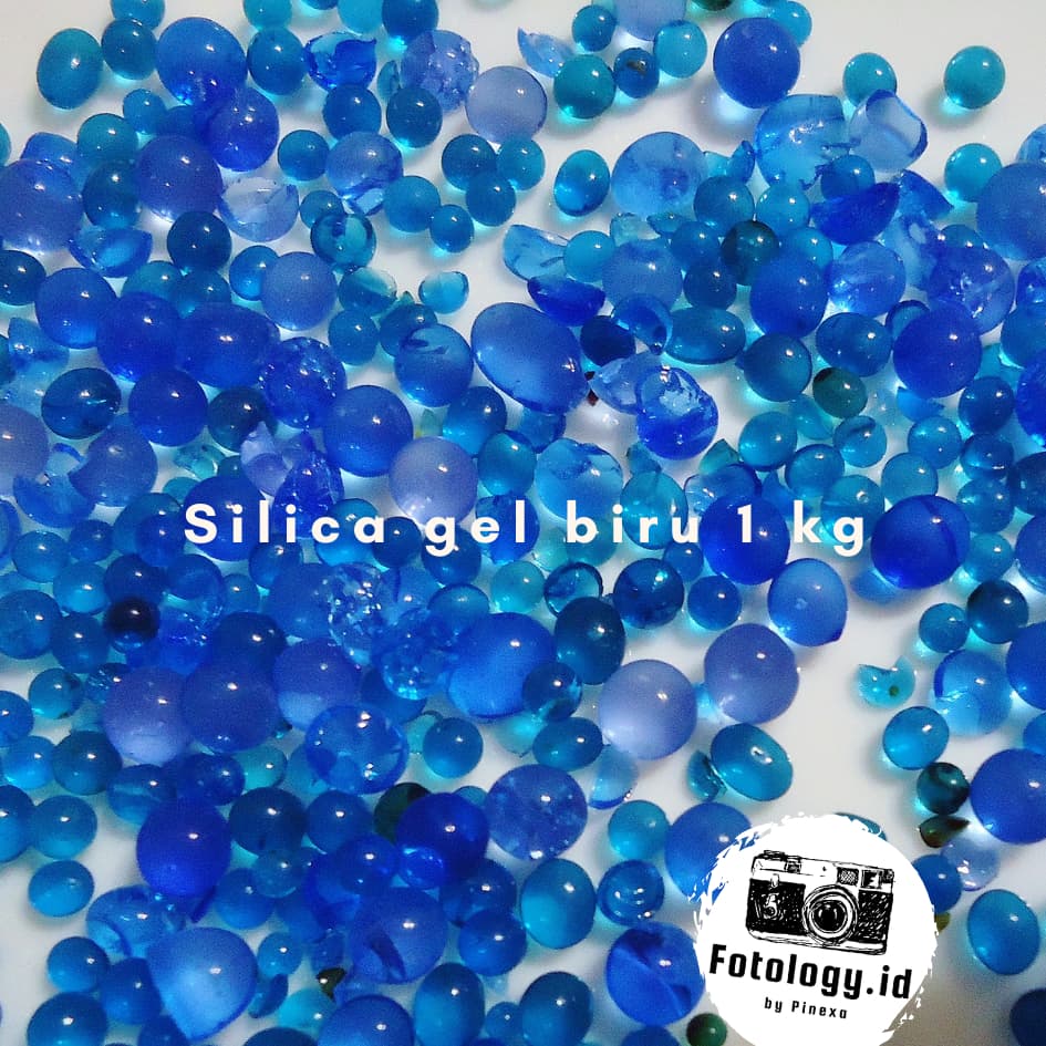 Silica gel biru curah 1 kg kemasan plastik kualitas premium
