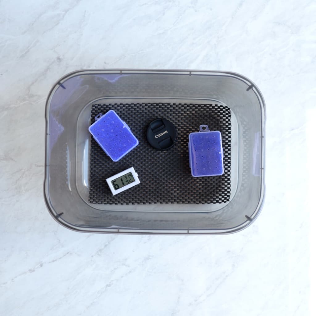 Fotology Silica gel biru kotak plastik untuk dry box kamera serap lembab anti jamur 60 gram
