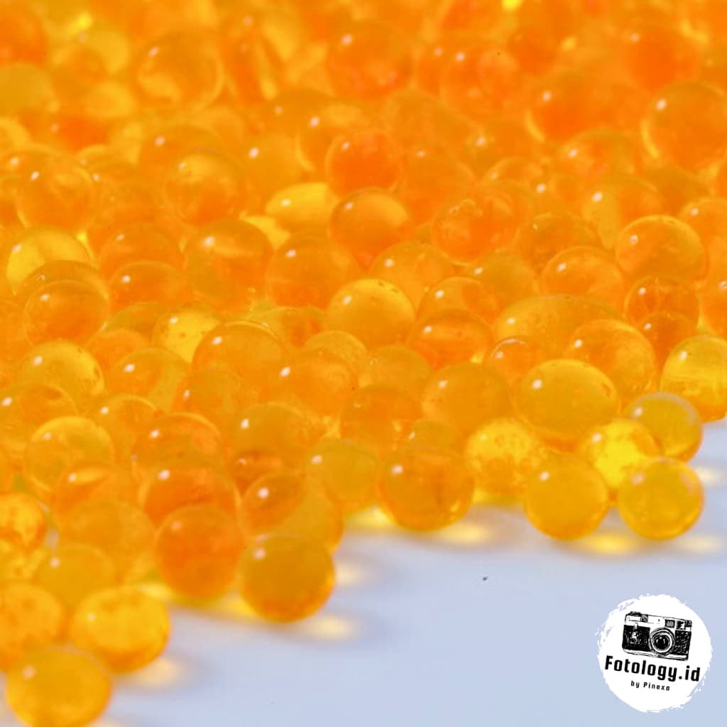 Fotology Silica gel orange 1 kg premium kemasan plastik serap lembab untuk dry box