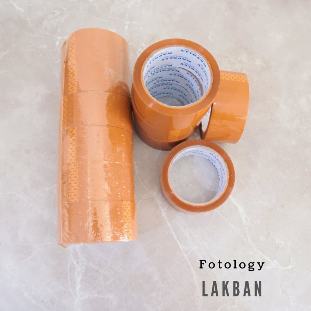 Lakban Coklat 100 yard 45 mm Selotip Tape Isolasi Kuat Kualitas Premium