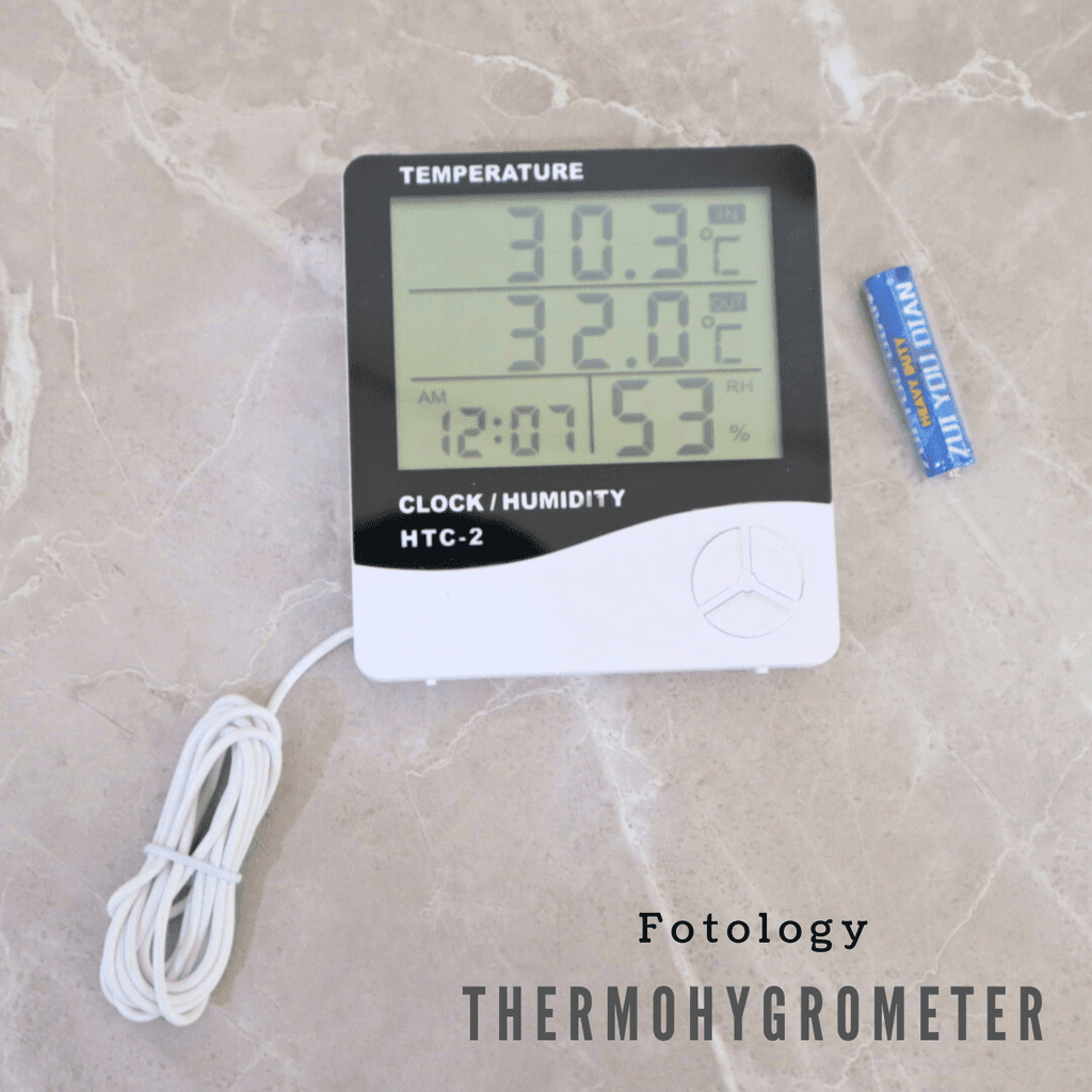 Fotology Thermohygrometer Digital HTC1 HTC2 Thermometer Pengukur Kelembaban Ruangan