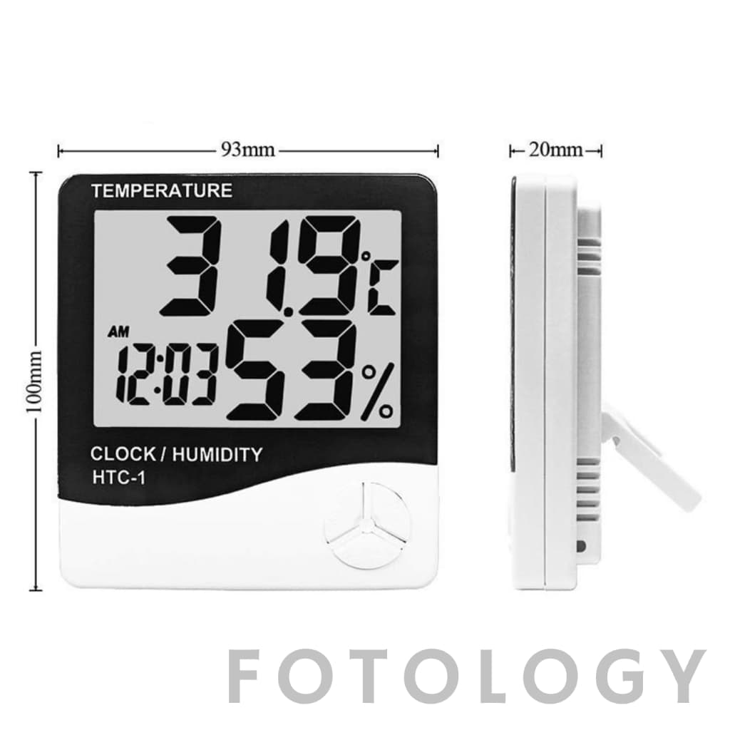 Fotology Thermohygrometer Digital HTC1 HTC2 Thermometer Pengukur Kelembaban Ruangan