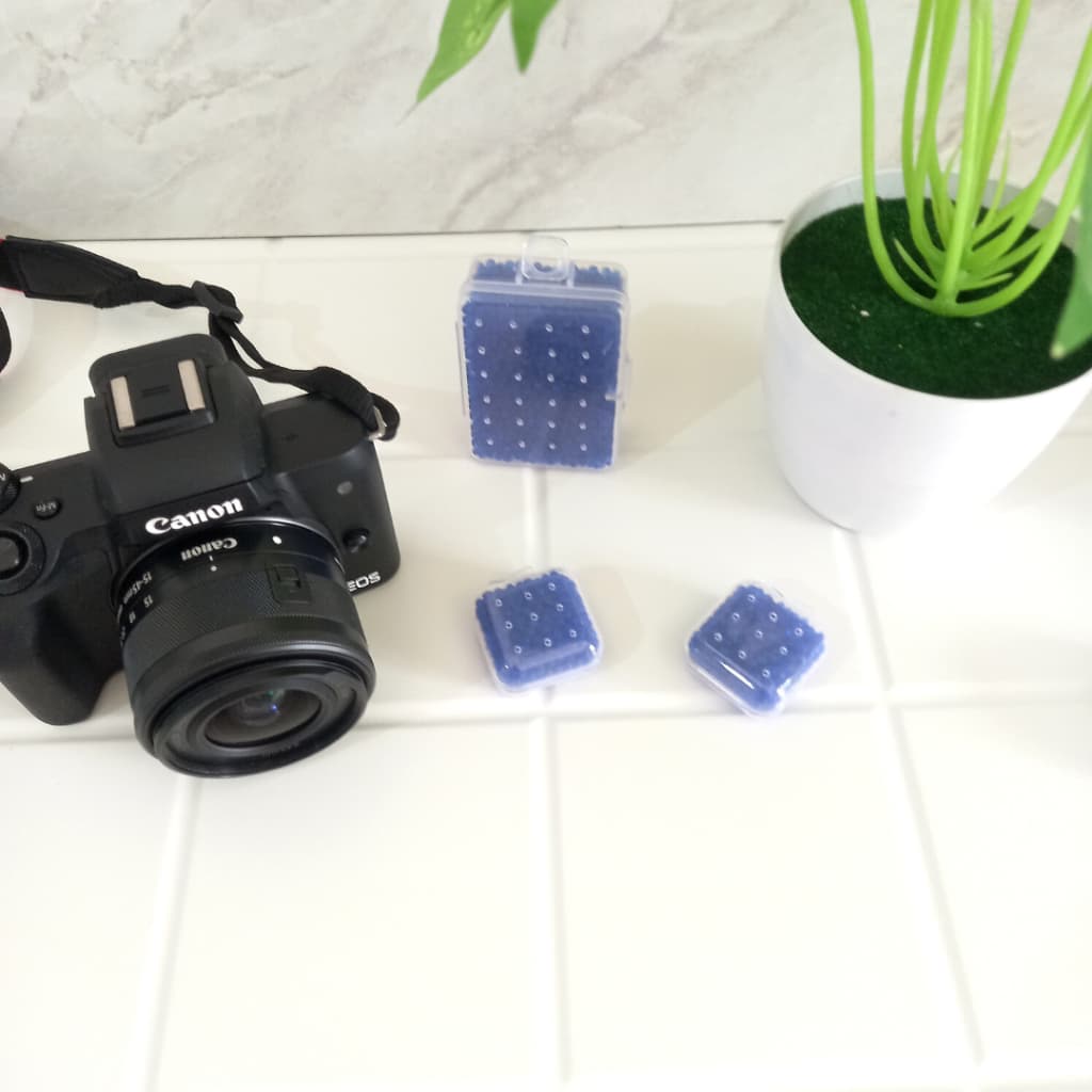 Fotology Silica gel biru kotak plastik untuk dry box kamera serap lembab anti jamur 60 gram