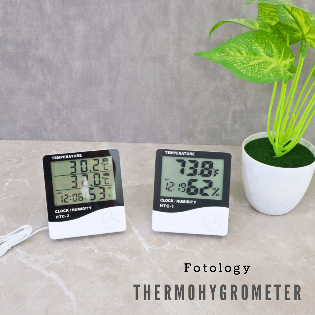 Fotology Thermohygrometer Digital HTC1 HTC2 Thermometer Pengukur Kelembaban Ruangan