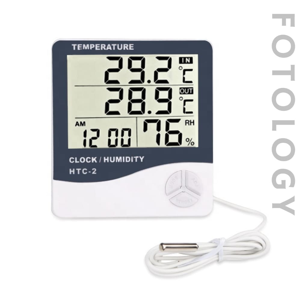 Fotology Thermohygrometer Digital HTC1 HTC2 Thermometer Pengukur Kelembaban Ruangan