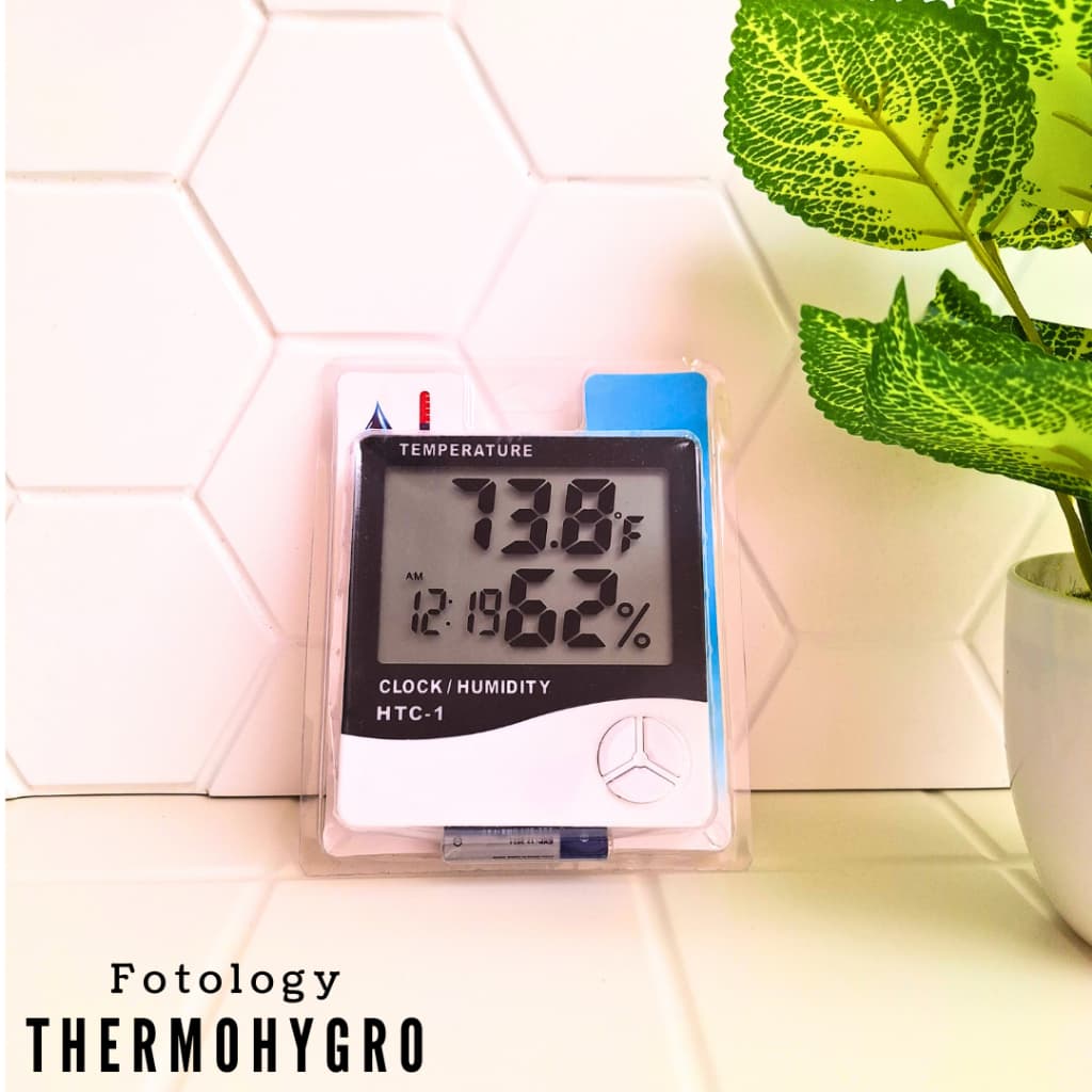 Fotology Thermohygrometer Digital HTC1 HTC2 Thermometer Pengukur Kelembaban Ruangan