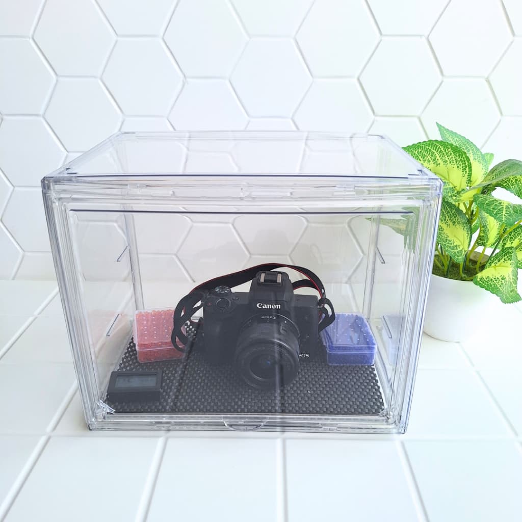Semi Dry Box Penyimpanan Kamera Kit Silica Gel Tempat Casing Kamera Akrilik