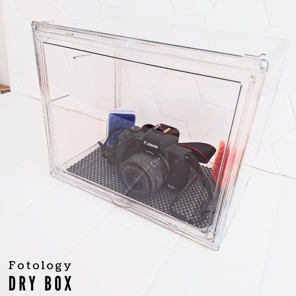 Semi Dry Box Penyimpanan Kamera Kit Silica Gel Tempat Casing Kamera Akrilik