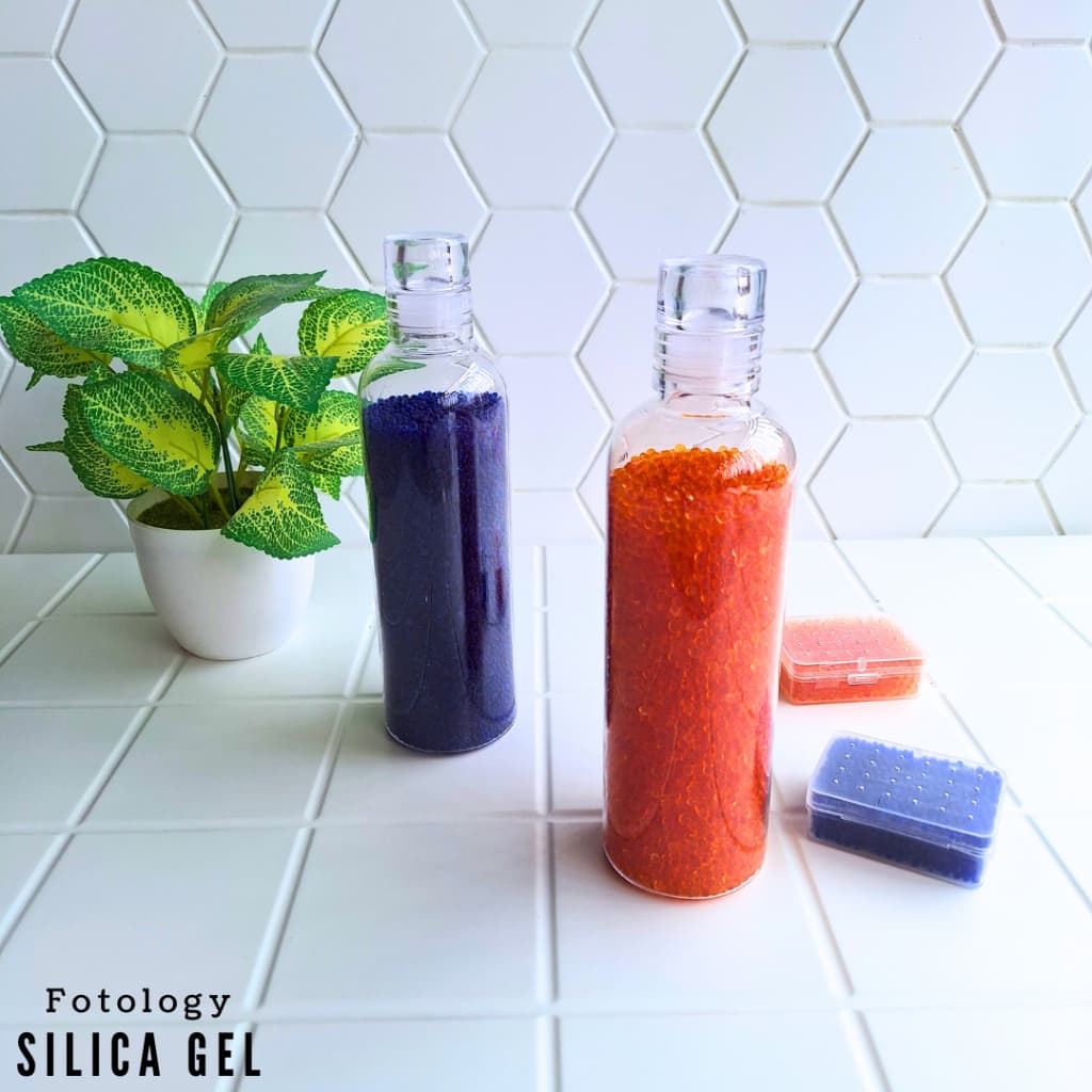 Silica Gel Orange Penyerap Lembab Silica Gel Biru Kemasan Botol Premium Untuk Dry Box Kamera
