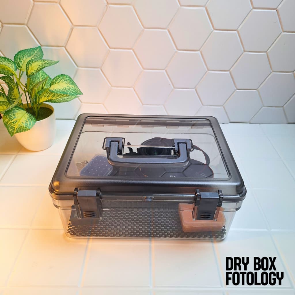 Fotology Dry Box Kamera Premium Kit Silica Gel Serap Lembab untuk Penyimpanan Lensa Kamera Anti Jamur