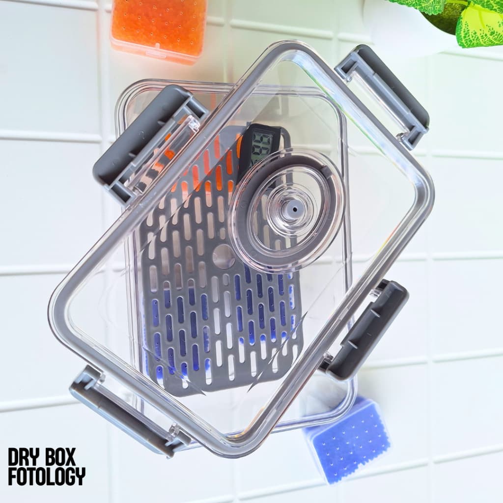 Dry Box Kamera Vakum Tempat Penyimpanan Kamera Antijamur Kit Silica Gel Kedap Udara