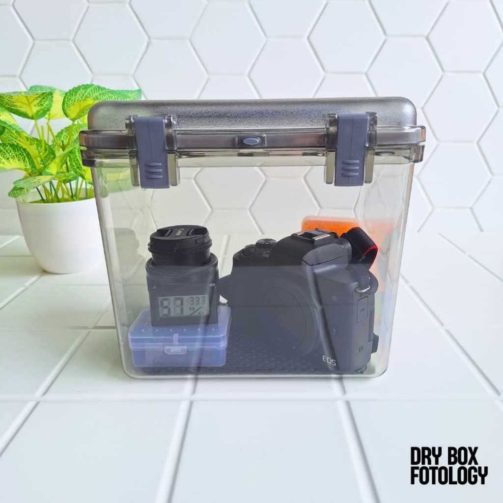 Fotology Dry Box Kamera Premium Kit Silica Gel Box Penyimpanan Kamera Anti Lembab Jamur dengan Seal Kedap Udara