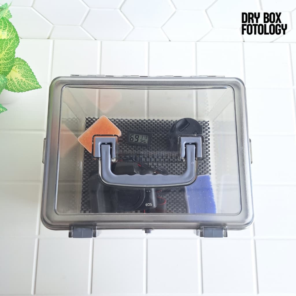 [Cacat] Dry Box Kamera Premium Kit Silica Gel Box Penyimpanan Kamera Anti Lembab Jamur dengan Seal Kedap Udara