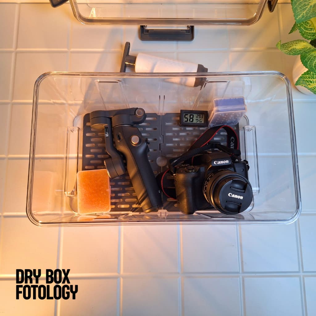 Dry Box Kamera Vakum Tempat Penyimpanan Kamera Antijamur Kit Silica Gel Kedap Udara