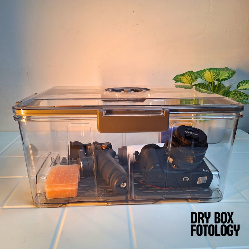 Dry Box Kamera Vakum Tempat Penyimpanan Kamera Antijamur Kit Silica Gel Kedap Udara