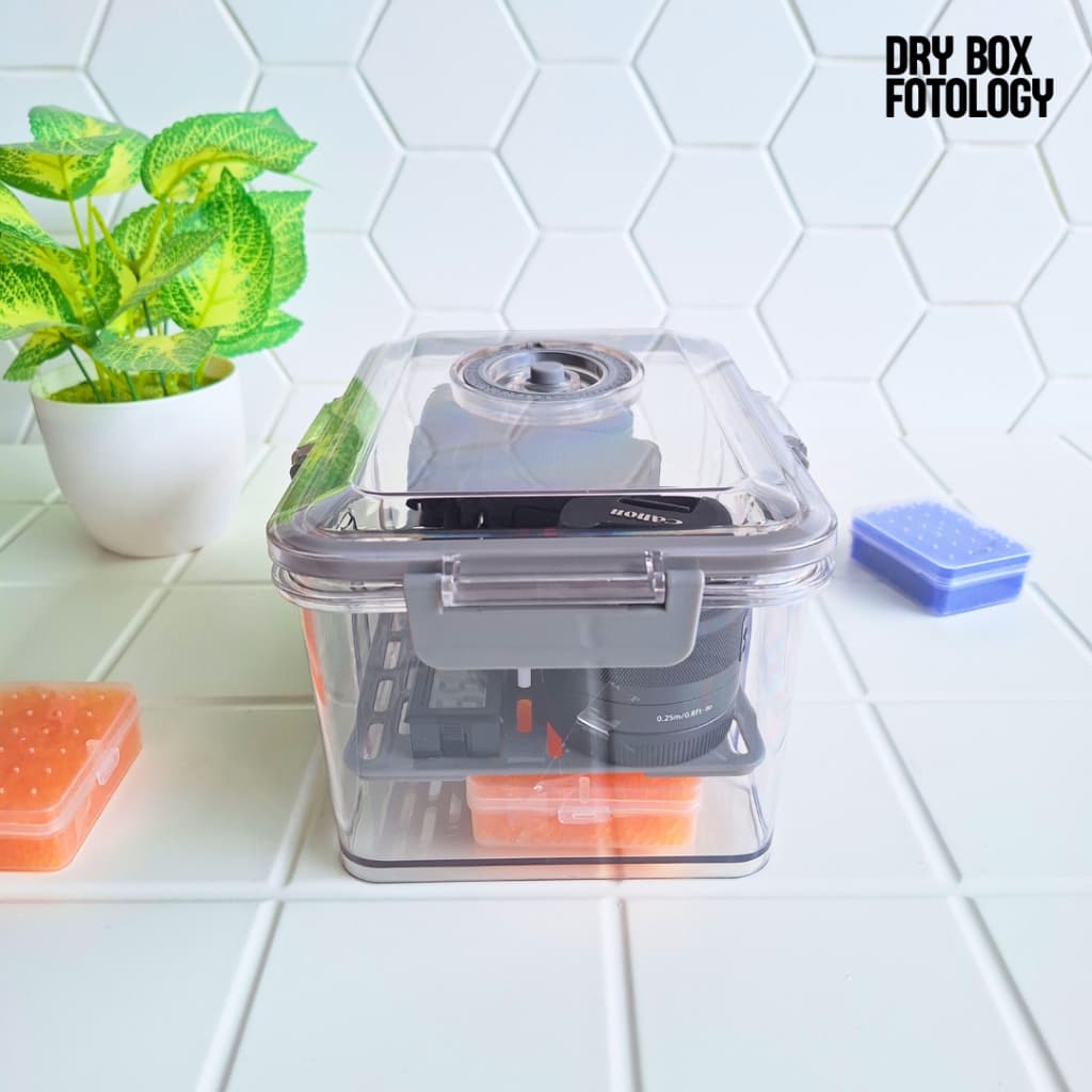 Dry Box Kamera Vakum Tempat Penyimpanan Kamera Antijamur Kit Silica Gel Kedap Udara