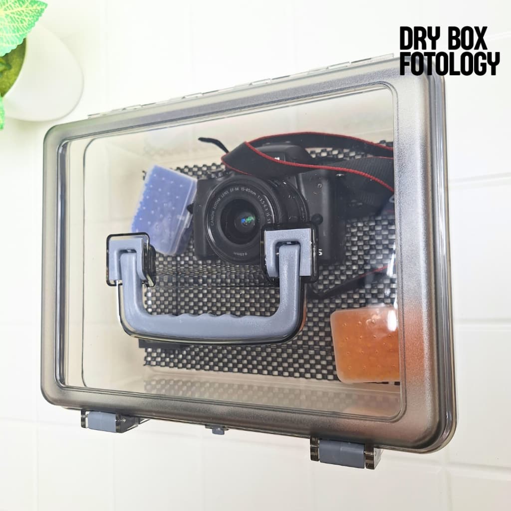 Fotology Dry Box Kamera Premium Kit Silica Gel Box Penyimpanan Kamera Anti Lembab Jamur dengan Seal Kedap Udara
