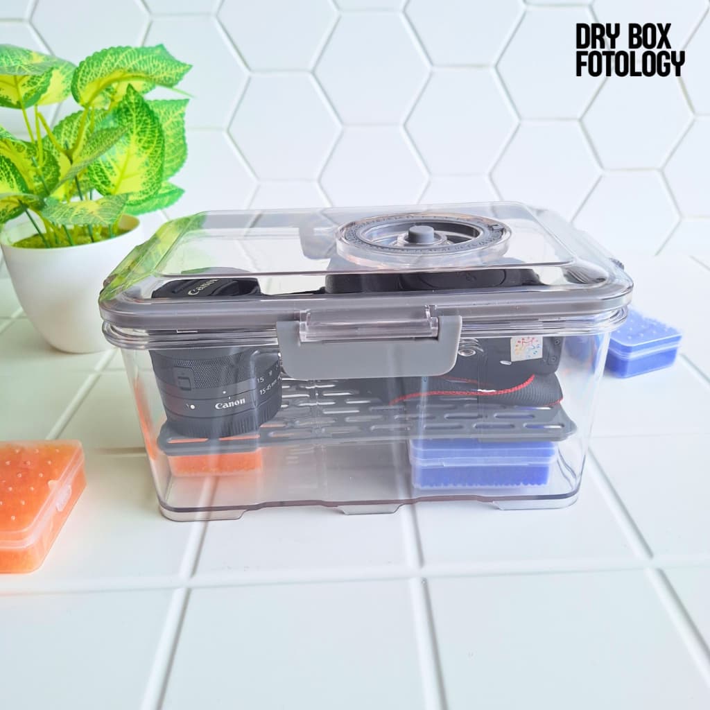 Dry Box Kamera Vakum Tempat Penyimpanan Kamera Antijamur Kit Silica Gel Kedap Udara