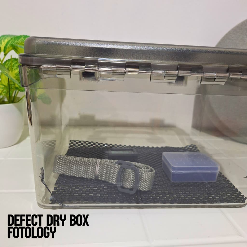 [Cacat] Dry Box Kamera Premium Kit Silica Gel Box Penyimpanan Kamera Anti Lembab Jamur dengan Seal Kedap Udara