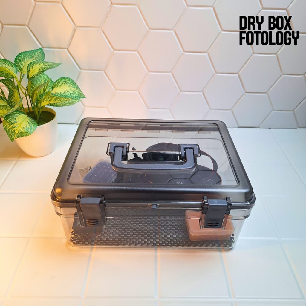 Fotology Dry Box Kamera Premium Kit Silica Gel Box Penyimpanan Kamera Anti Lembab Jamur dengan Seal Kedap Udara