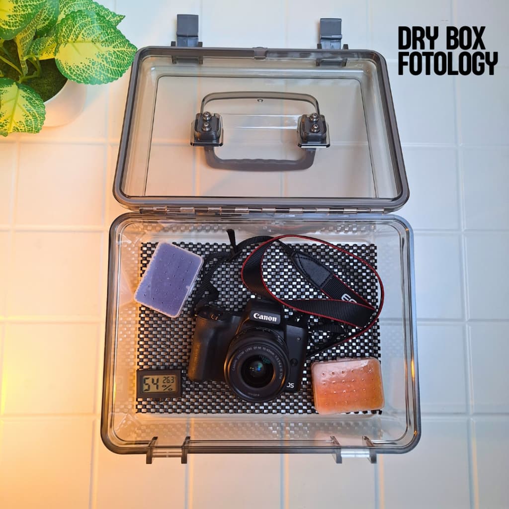 Fotology Dry Box Kamera Premium Kit Silica Gel Box Penyimpanan Kamera Anti Lembab Jamur dengan Seal Kedap Udara
