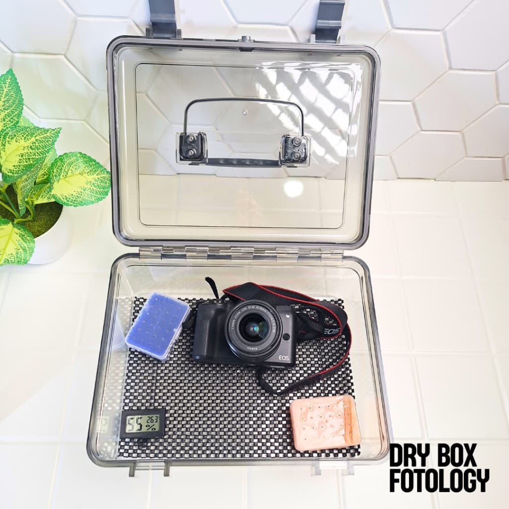 Fotology Dry Box Kamera Premium Kit Silica Gel Box Penyimpanan Kamera Anti Lembab Jamur dengan Seal Kedap Udara
