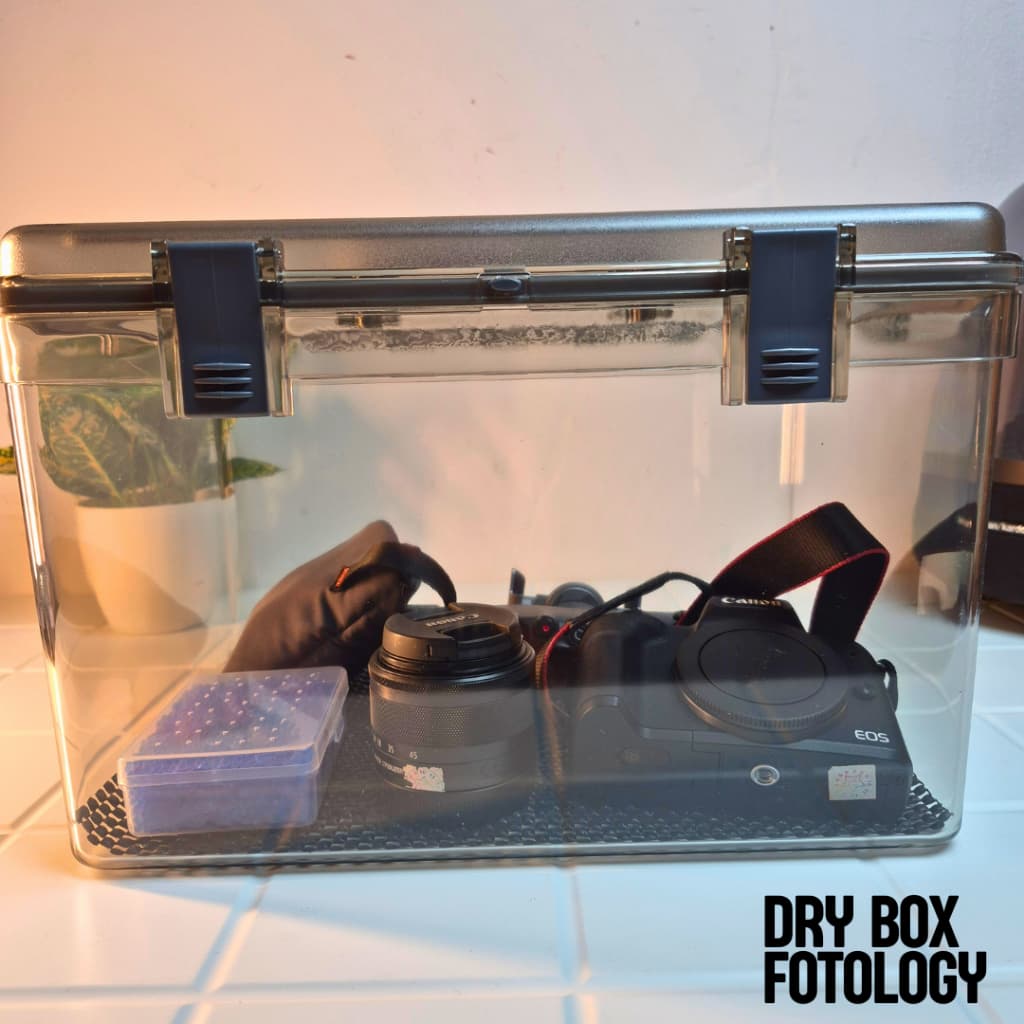 Dry Box Kamera Extra Besar Dengan Silica Gel dan Thermohygrometer Super Dry Bebas Jamur untuk Kamera