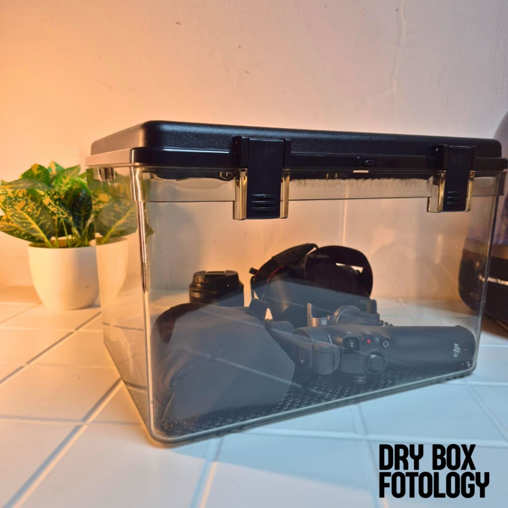 Fotology Dry Box Kamera Premium Kit Silica Gel Box Penyimpanan Kamera Anti Lembab Jamur dengan Seal Kedap Udara