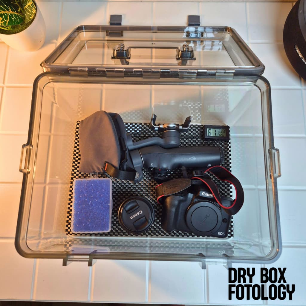 Dry Box Kamera Extra Besar Dengan Silica Gel dan Thermohygrometer Super Dry Bebas Jamur untuk Kamera