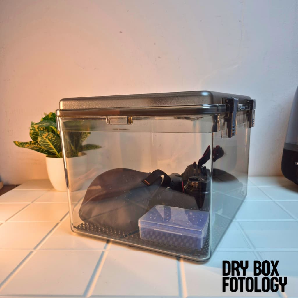 Dry Box Kamera Extra Besar Dengan Silica Gel dan Thermohygrometer Super Dry Bebas Jamur untuk Kamera
